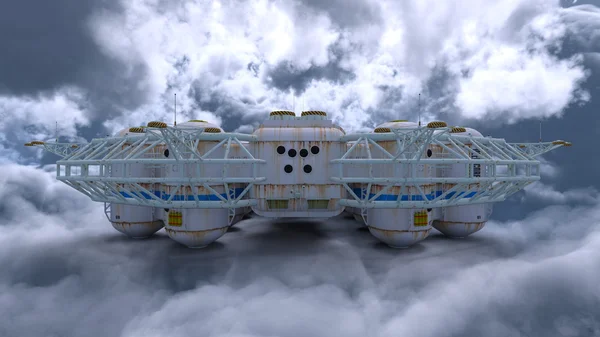 3D рендеринг космической станции — стоковое фото