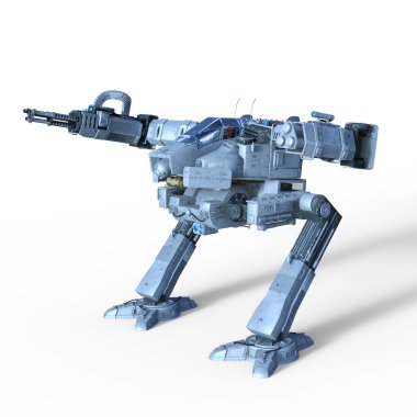 bir savaş robotu 3d cg render