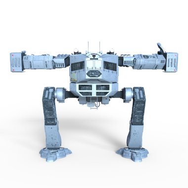 bir savaş robotu 3d cg render