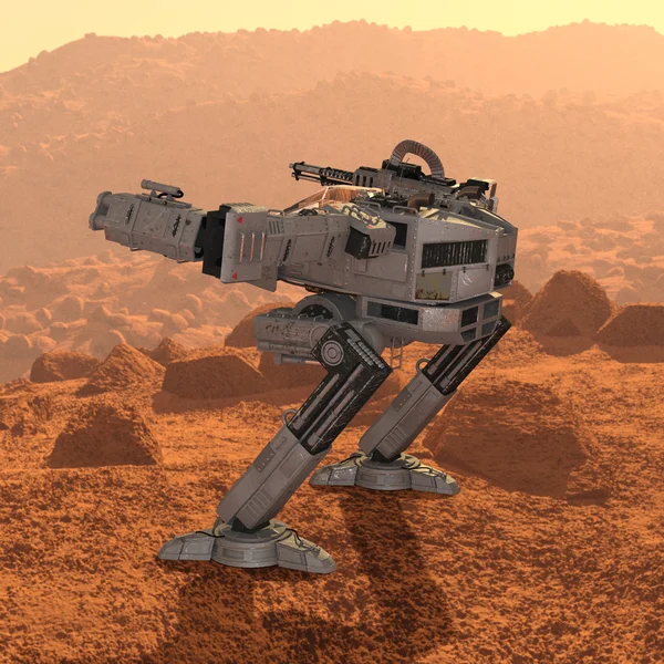 Vykreslování 3D cg bitva robotů — Stock fotografie