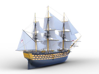 bir yelkenli tekne 3d cg render
