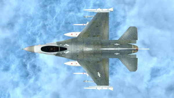 3D cg-rendering av en fighter — Stockfoto