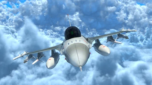 3D cg-rendering av en fighter — Stockfoto