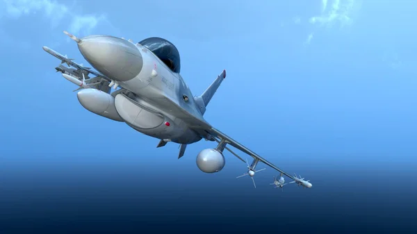 3D cg-rendering av en fighter — Stockfoto