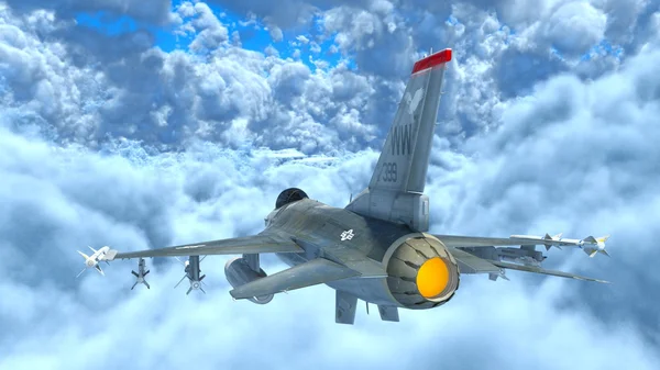 Bir Fighter 3d cg işleme — Stok fotoğraf