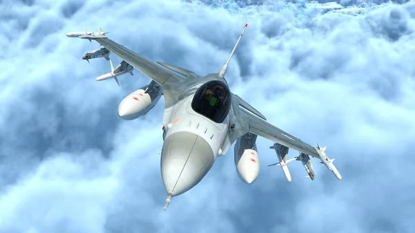 3D CG rendering of a fighter — Stock Photo, Image