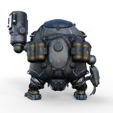 bir savaş robotu 3d cg render