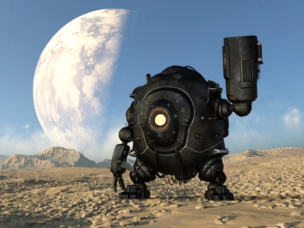 3D CG renderização de robô de batalha — Fotografia de Stock