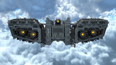 Uzay gemisi 3d cg render