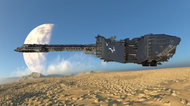 Uzay gemisi 3d cg render
