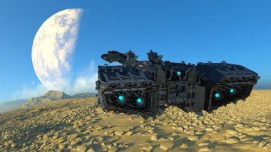 Uzay gemisi 3d cg render