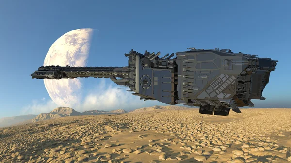 3D cg-rendering av rymdskepp — Stockfoto