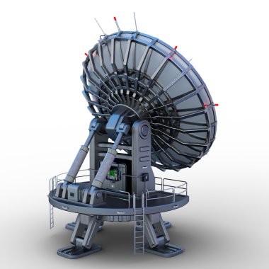 3d cg işleme bir parabolik anten