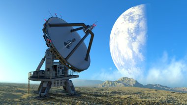 3d cg işleme bir parabolik anten
