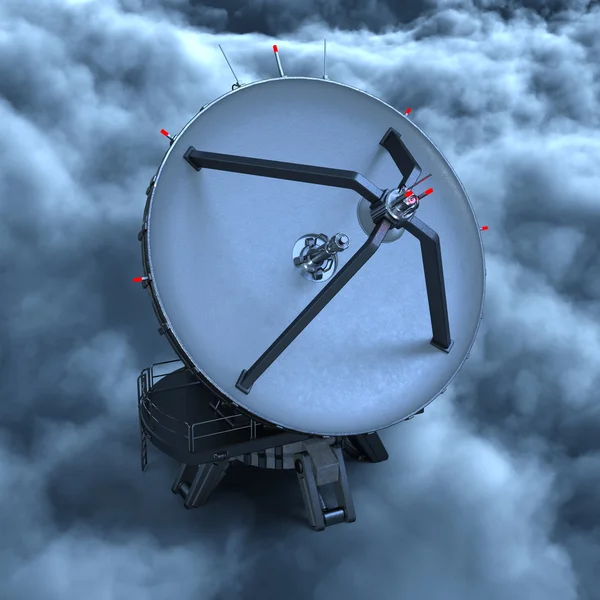 3D CG rendering of a parabolic antenna — Stock Photo, Image