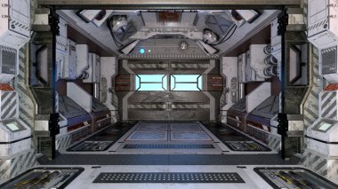 3d cg işleme bir uzay istasyonu