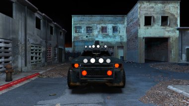 ışıldak araba 3d cg render