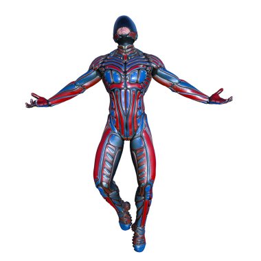 bir süper kahraman 3d cg render