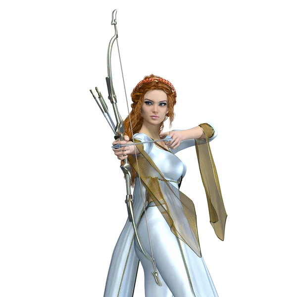 3D CG rendering of a master archer — Stock Photo, Image