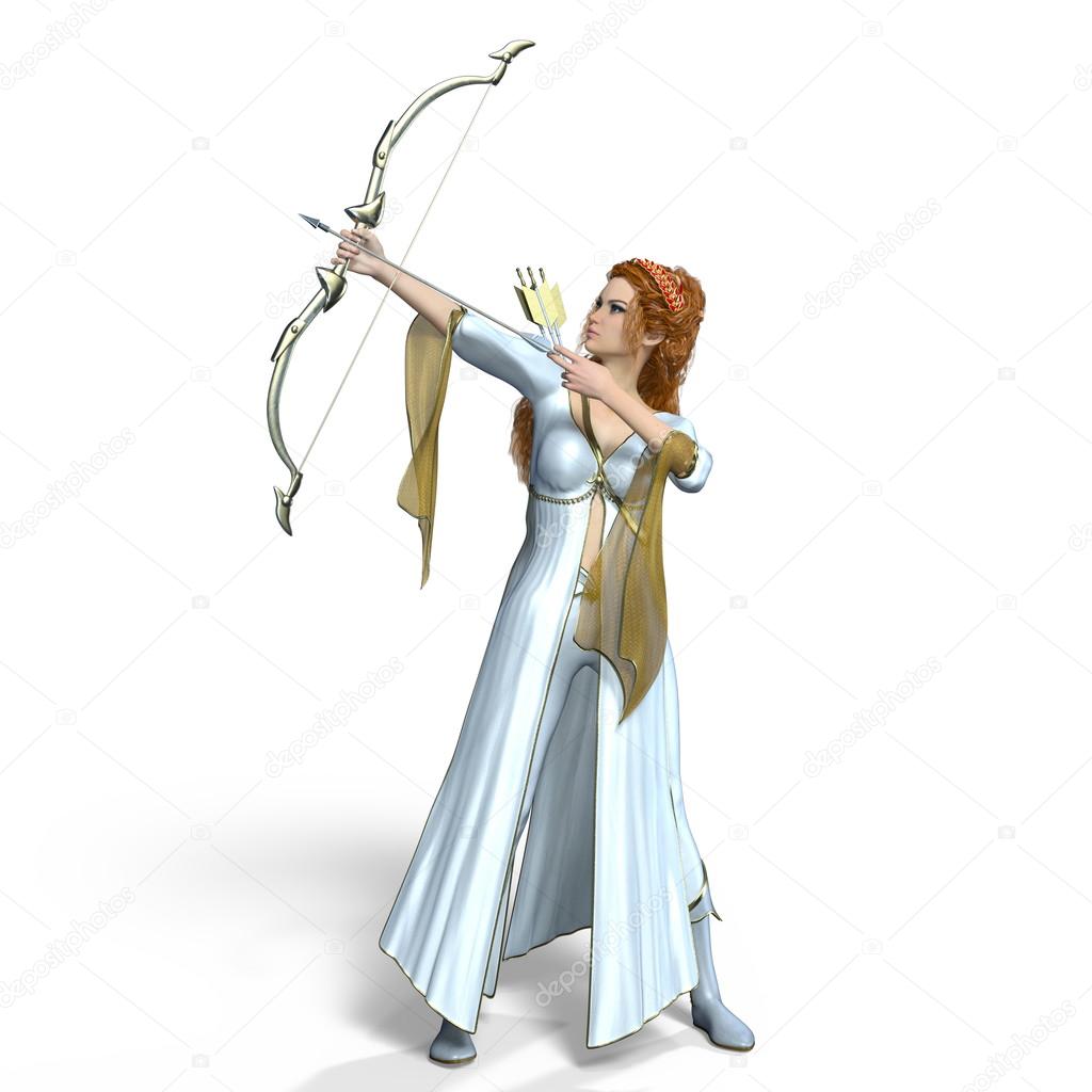 3D CG rendering of a master archer