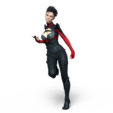bir kadın savaşçı 3d cg render