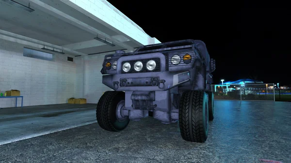 3D CG renderização de um caminhão — Fotografia de Stock