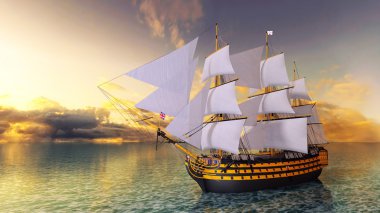 yelkenli tekne 3d cg render