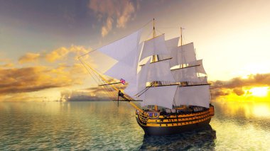 yelkenli tekne 3d cg render