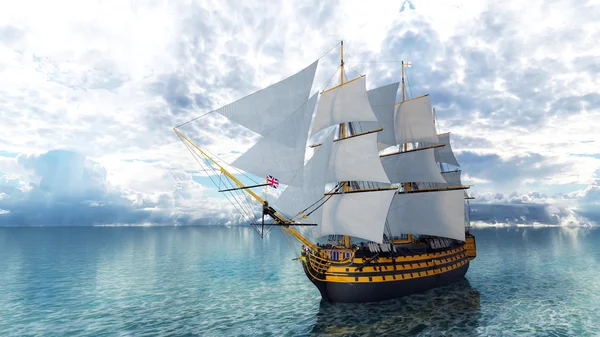 3D-cg rendering van zeilschip — Stockfoto