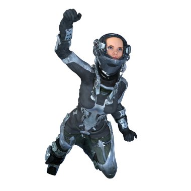 Süper kadın 3d cg render