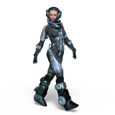 Süper kadın 3d cg render