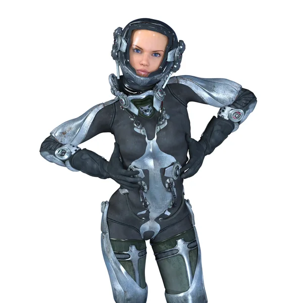 3D CG renderização de super mulher — Fotografia de Stock