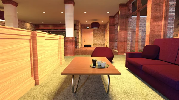 3D CG rendering of cafe — Stock Photo, Image