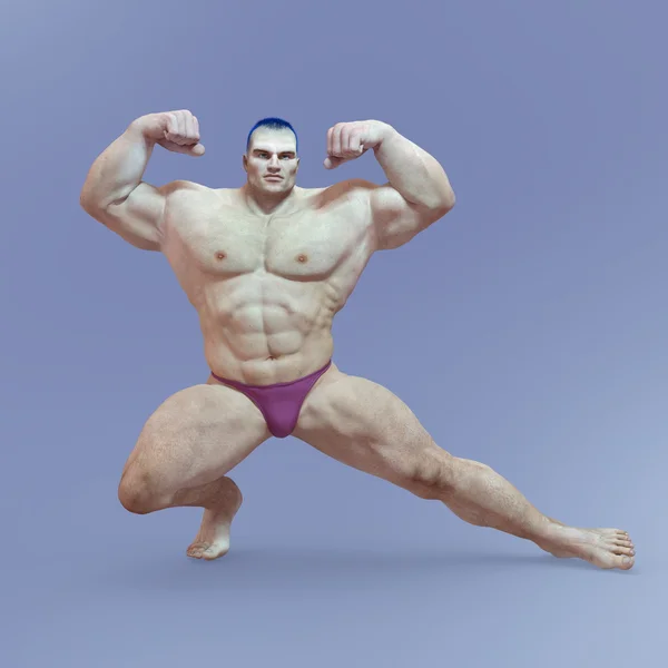 Rendu 3D CG d'un bodybuilder — Photo