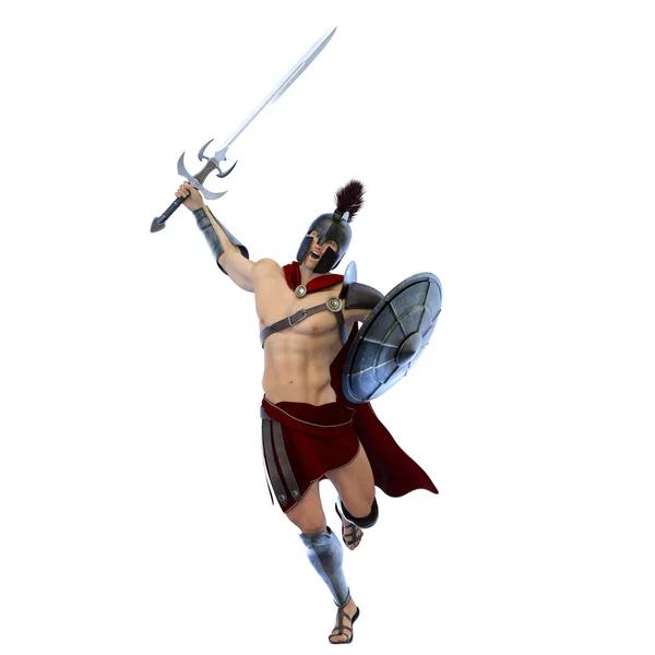 Renderowania 3D cg Gladiatora — Zdjęcie stockowe