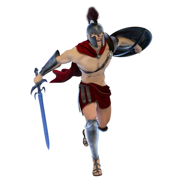 Renderowania 3D cg Gladiatora — Zdjęcie stockowe