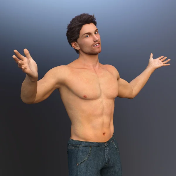 3D CG representación de un hombre joven — Foto de Stock