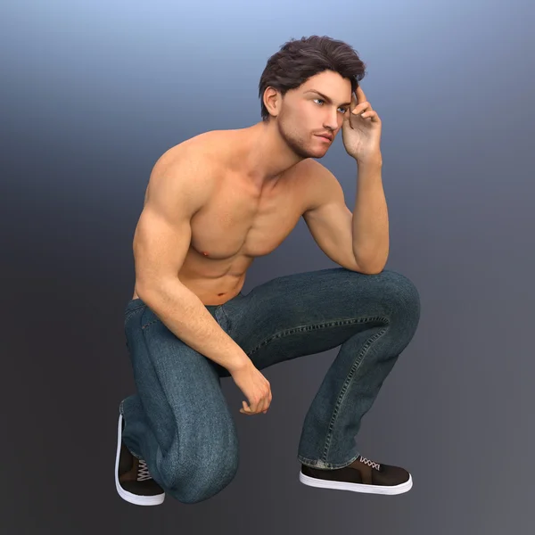 3D CG representación de un hombre joven — Foto de Stock