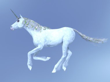 bir tek boynuzlu at 3d cg render