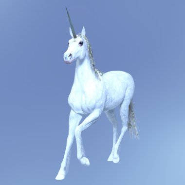 bir tek boynuzlu at 3d cg render