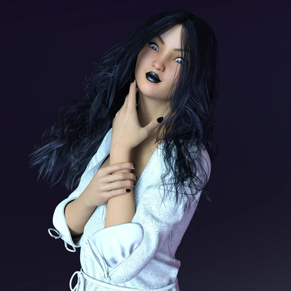 3D cg Darstellung einer Horror-Make-up-Frau — Stockfoto