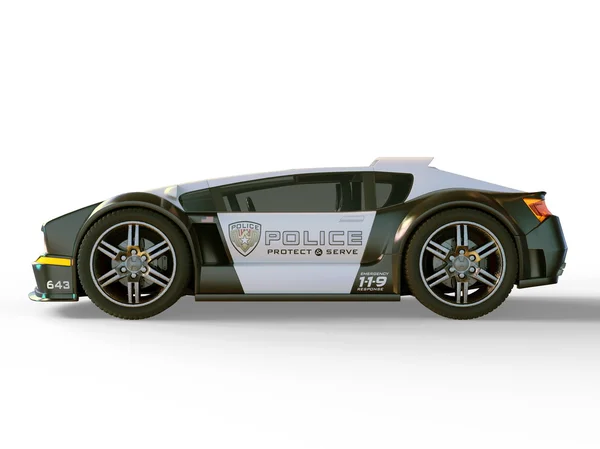 3D CG representación de un coche de policía — Foto de Stock