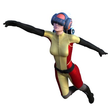 3d cg işleme süper bir kadın