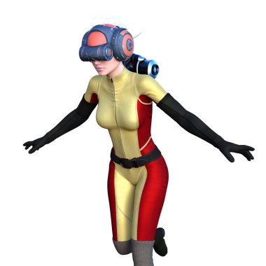 3d cg işleme süper bir kadın