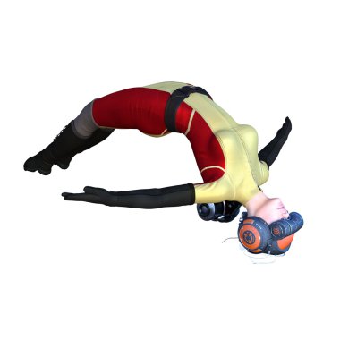 3d cg işleme süper bir kadın