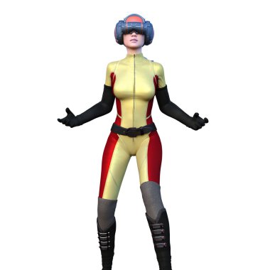 3d cg işleme süper bir kadın