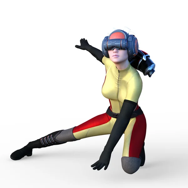 3D CG rendering of a super woman — Stock Photo, Image