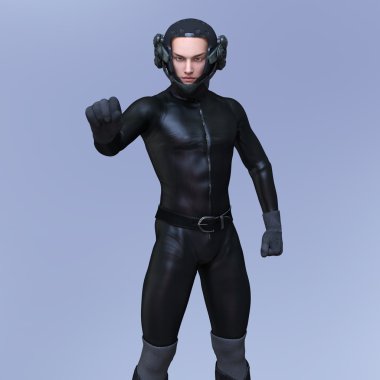 bir süper kahraman 3d cg render