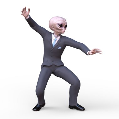 bir uzaylı 3d cg işleme