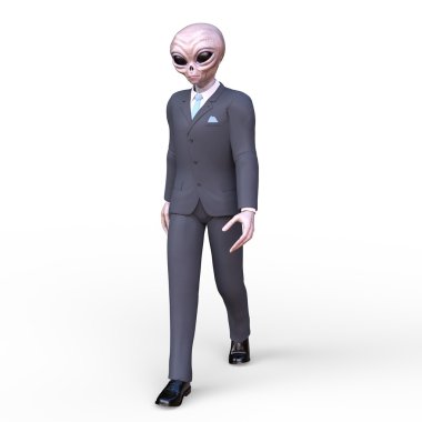 bir uzaylı 3d cg işleme